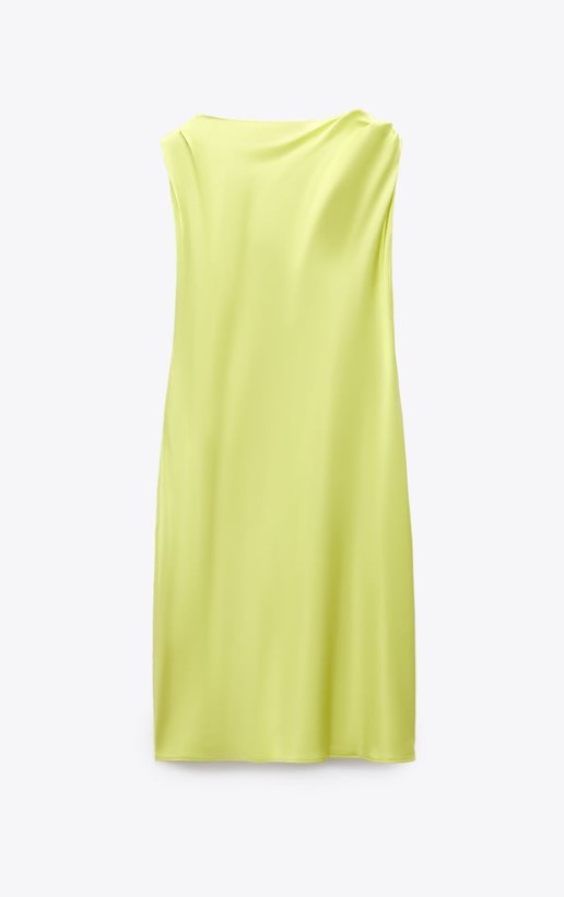 Zara κίτρινο μίνι φόρεμα