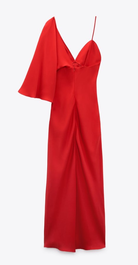 Zara κόκκινο μακρύ φόρεμα