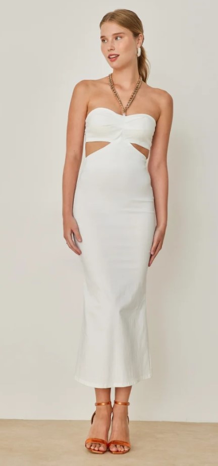 fashion project άσπρο φόρεμα