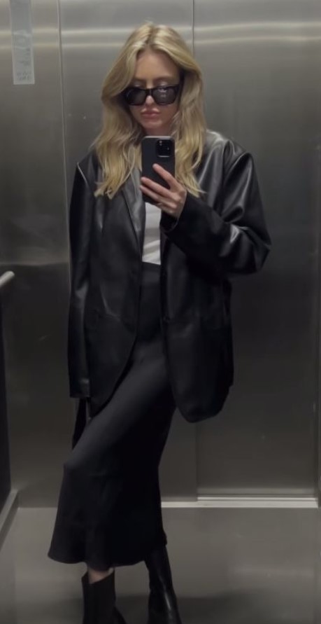 6 τρόποι για να φορέσεις μαύρες φούστες μακρυ blazer σακακι μαυρο δερματινο