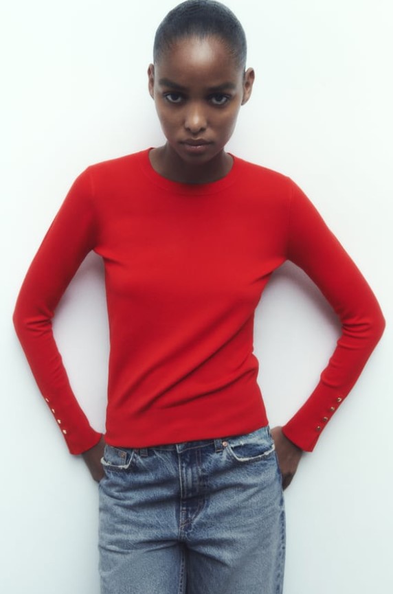 κόκκινο πουλόβερ basic