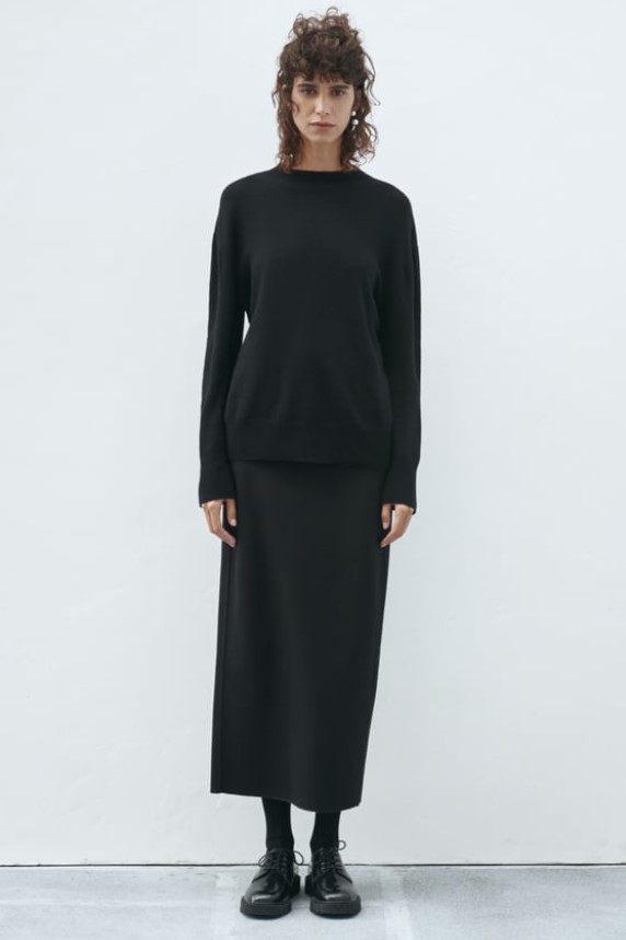 μαύρο basic πουλόβερ Zara