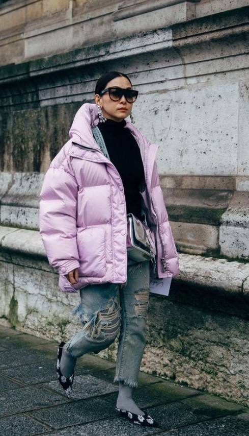 puffer jacket pink