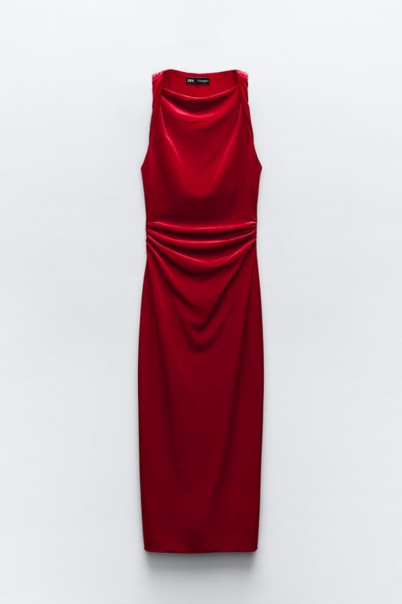 κόκκινο φόρεμα βελούδο